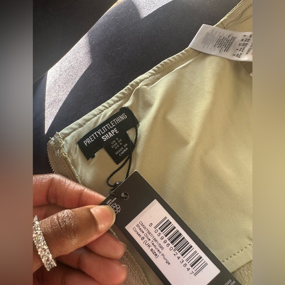 PrettyLittleThing Strapless Beige Mini Dress - Picture 5 of 5